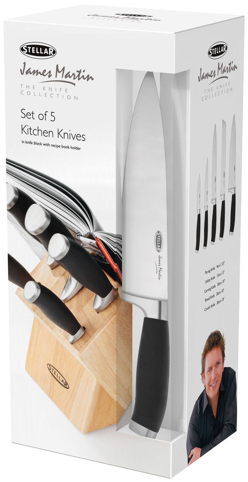 James Martin 5 Piece Knife Block