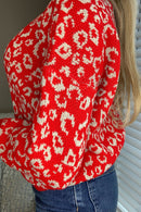 Dollie Button Cardigan - Red/pink