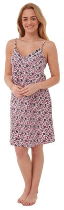 Chic Satin Chemise - Ruby