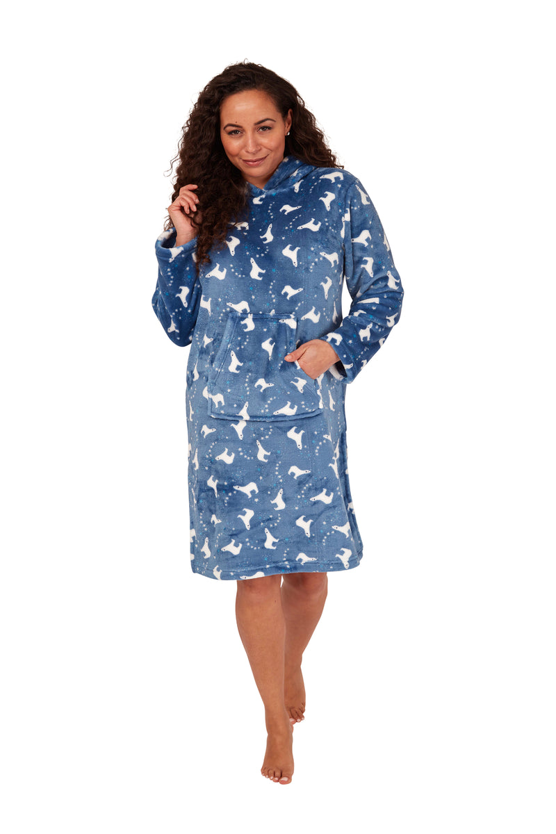Polar Bear Fleece Pyjama - Ocean