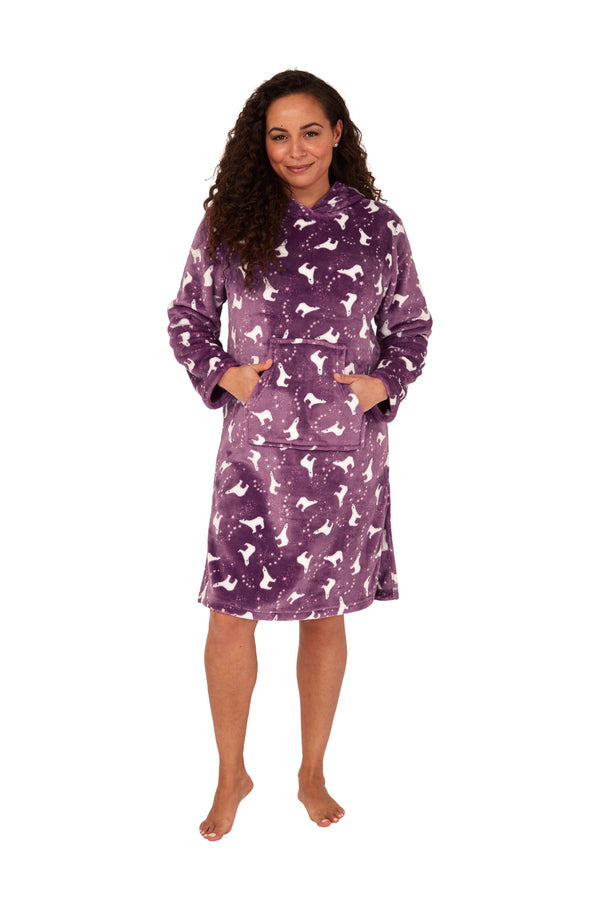 Polar Bear Fleece Pyjama - Orchid