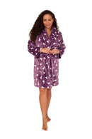 Polar Bear Printed Robe - Orchid