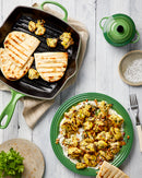 26cm Signature Cast Iron Square Grillit - Bamboo