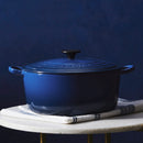 Signature Cast Iron Round Casserole 28cm - Cobalt Blue