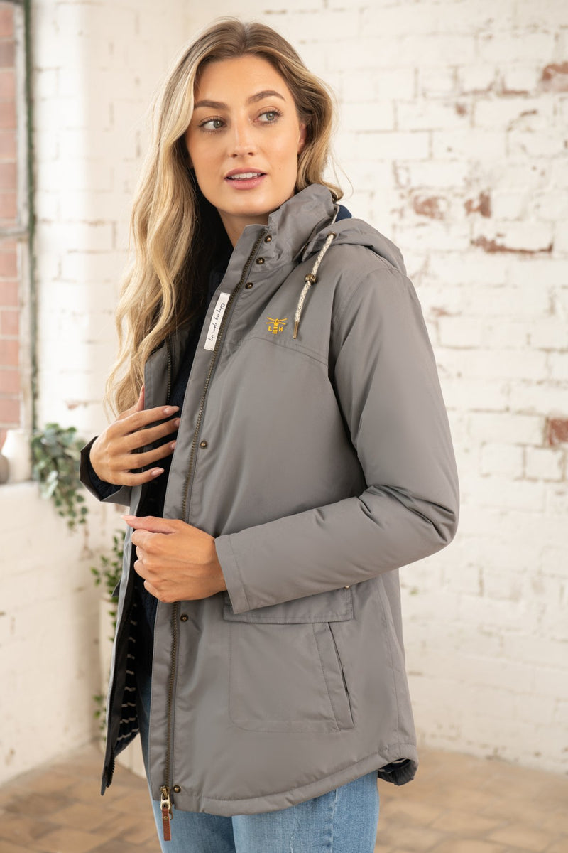 Iona Hooded Jacket - Steel Grey