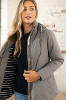 Iona Hooded Jacket - Steel Grey