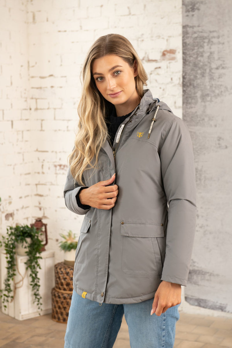 Iona Hooded Jacket - Steel Grey