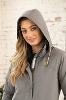 Iona Hooded Jacket - Steel Grey
