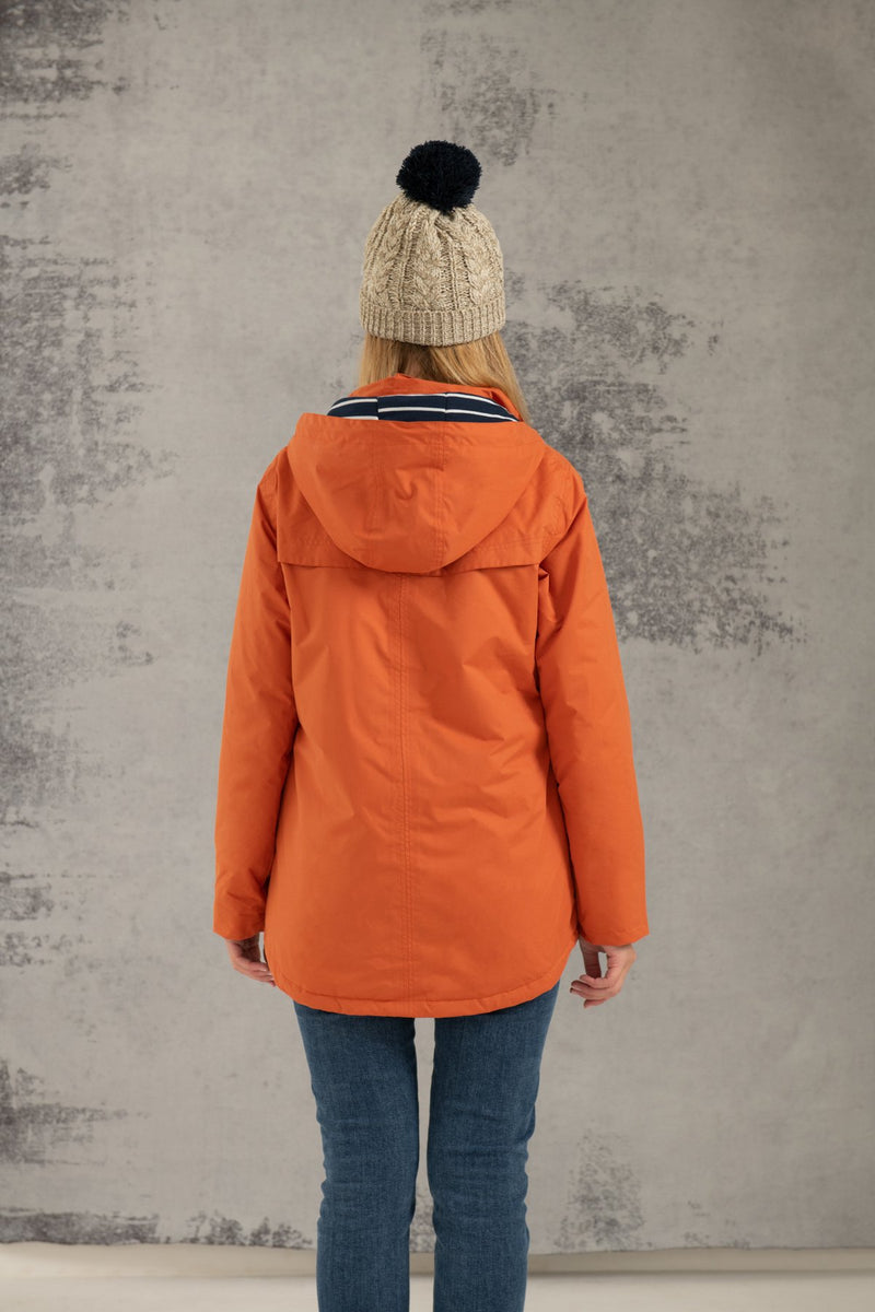 Iona Hooded Jacket - Burnt Orange