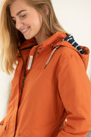 Iona Hooded Jacket - Burnt Orange