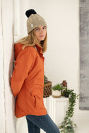 Iona Hooded Jacket - Burnt Orange