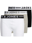 3 Pack Sense Boxer - Grey/black/white