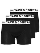 3 Pack Sense Boxer - Black