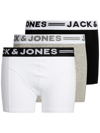 3 Pack Sense Boxer - Grey/black/white