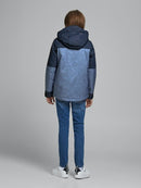 Beatle Jacket - Navy Blazer/denim Print