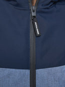 Beatle Jacket - Navy Blazer/denim Print