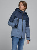 Beatle Jacket - Navy Blazer/denim Print