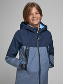 Beatle Jacket - Navy Blazer/denim Print