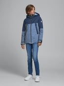 Beatle Jacket - Navy Blazer/denim Print