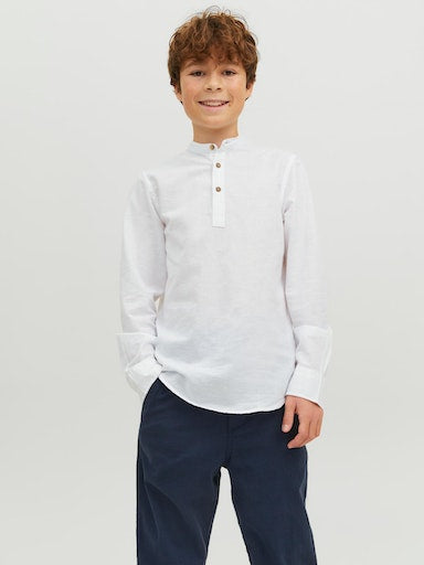 Summer Half Planket Shirt - White