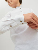 Summer Half Planket Shirt - White