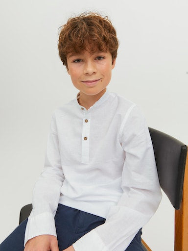 Summer Half Planket Shirt - White