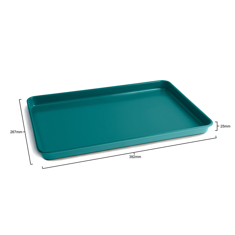Baking Tray 39cm x 26.5cm x 2.5cm (15" x 10" x 1") - Atlantic Green