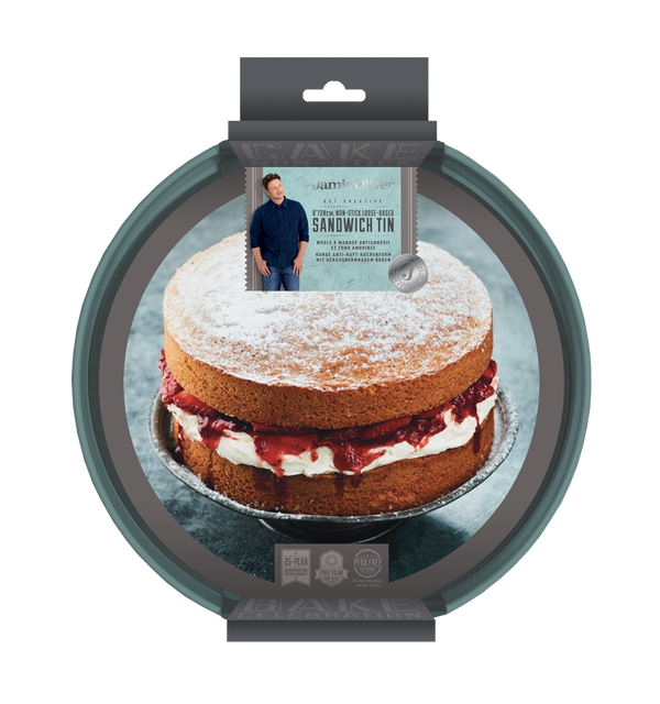 Round Loose Base Sandwich Cake Tin 20cm (8") - Atlantic Green