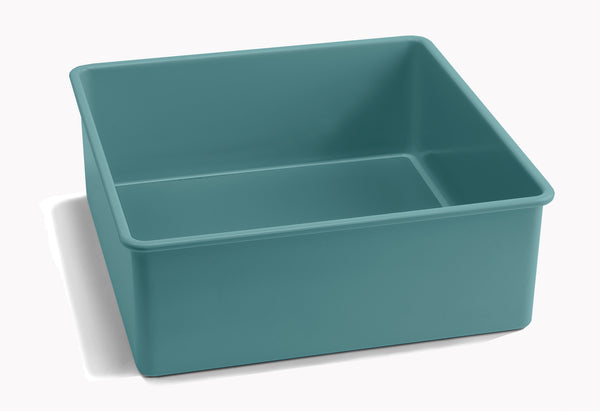 Loose Base Square Cake Tin 20cm x 20cm (8" x 8") - Atlantic Green
