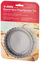 Set of Two Round Mini Flan/Quiche Tin