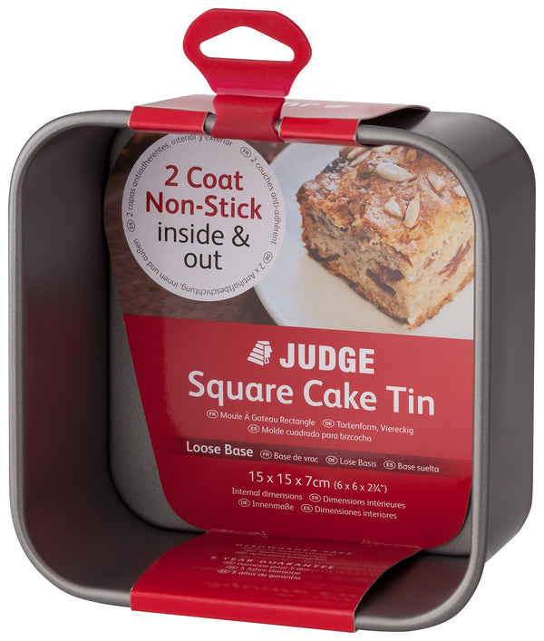 Loose Base 6 Square Cake Tin