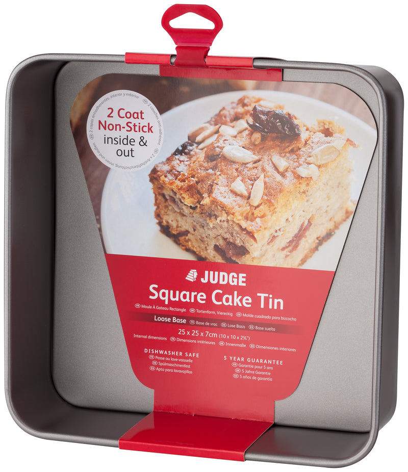 Loose Base 10 Square Cake Tin