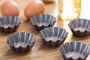 Set of 6 Fluted Round Mini Tart Tins
