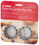 Set of 6 Fluted Round Mini Tart Tins