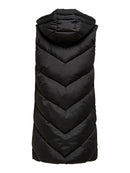 Skylar Padded Hooded Gilet - Black