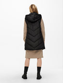 Skylar Padded Hooded Gilet - Black