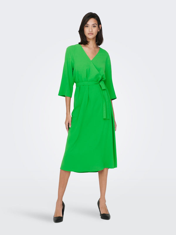 Lion Midi Wrap Dress - Kelly Green