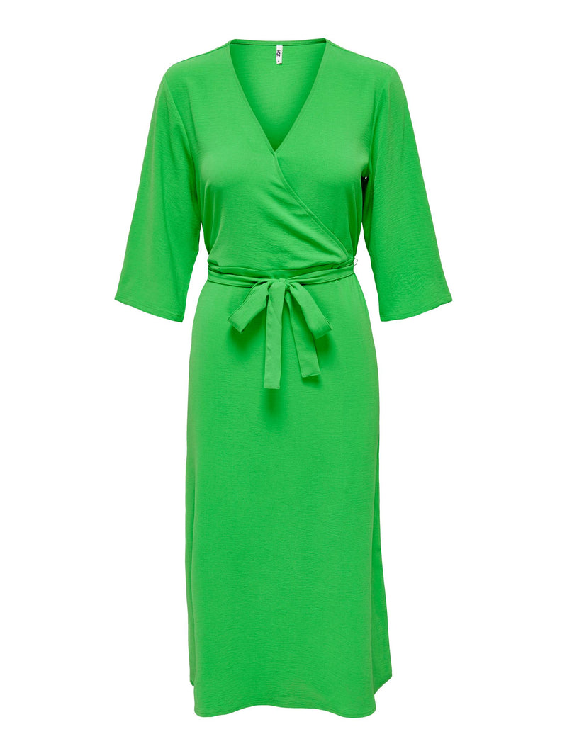 Lion Midi Wrap Dress - Kelly Green