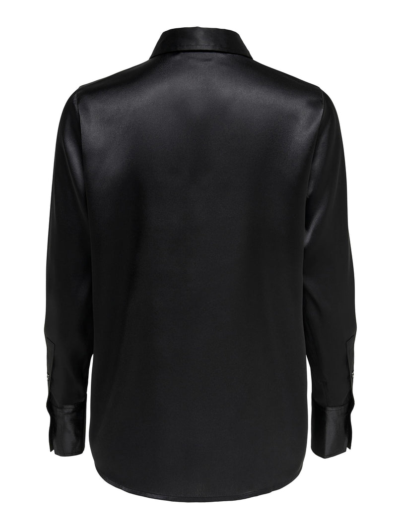 Fifi Long Sleeve Oversized Shirt - Black