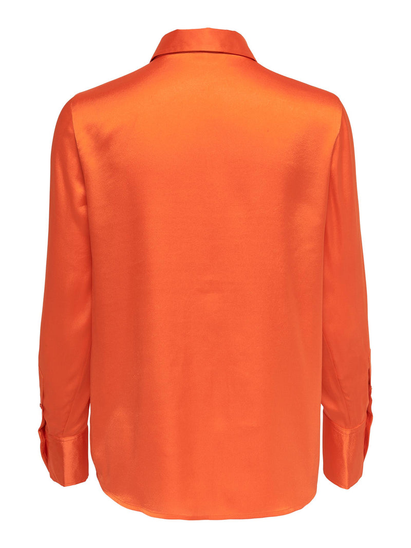 Fifi Long Sleeve Oversized Shirt - Orangeade