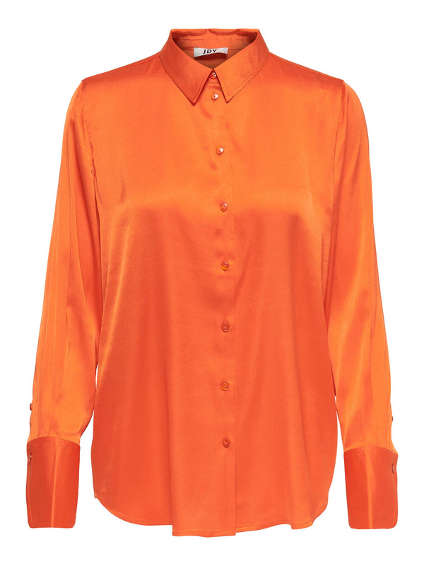 Fifi Long Sleeve Oversized Shirt - Orangeade
