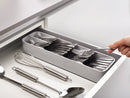 DrawerStore Compact Cutlery Organiser - White/Green
