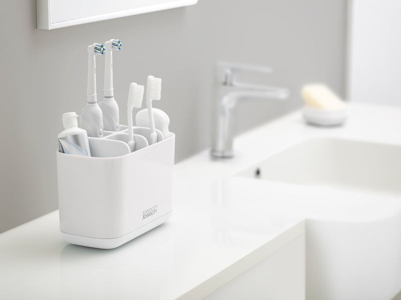 Easystore Large White Tootbrush Caddy