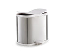 Split 6 Litre Steel Waste & Recycling Bin