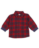 Check Shirt And Cord Set - Red
