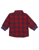 Check Shirt And Cord Set - Red