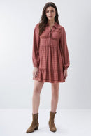 Lace Detail Dress - Beige