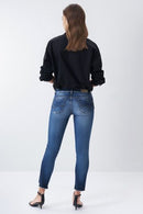 Wonder Push Up Crop Jean - Blue