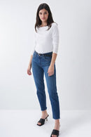 Cropped True Slim Jean - Mid Wash