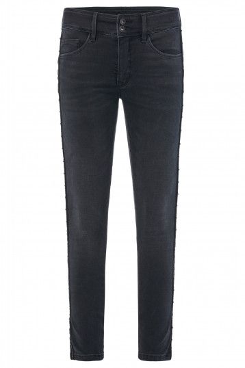 Push In Secret Capri With Side Stripe - Black